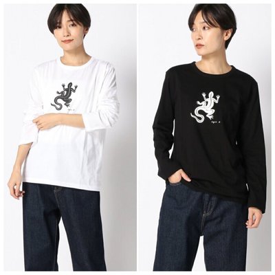 日本代購 日本製 agnes b 純棉上衣 蜥蜴 長袖t恤 T恤 agnès b 一共有2個顏色 三個尺寸 可以選擇
