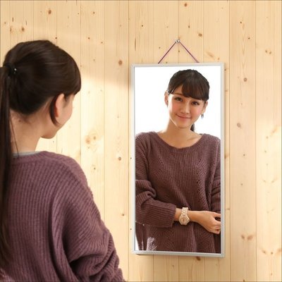 【百嘉美】鋁合金60CM壁鏡(30x60公分) 松木 穿衣鏡  I-K-MR3060