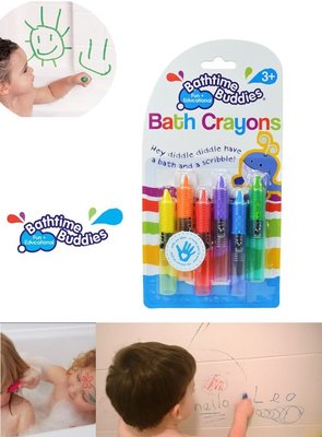 熱銷原裝正版bathtime buddies兒童安全畫筆洗澡玩具蠟筆