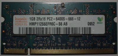 nb筆電ram ddr2-800 1gb hynix 筆記型記憶體1g海力士2rx16 pc2-6400s-666-12
