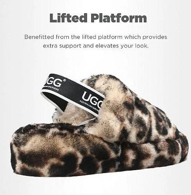 177【David 🇦🇺澳洲代購】 AS UGG|真羊毛雪靴拖鞋|豹紋|UGG Fluffilicious Leopard Slippers