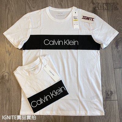 【現貨正品】新款上架 Calvin Klein CK 大logo 短Tee T-shirt 短袖 白色