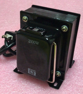 【GOOD-TRANSFORMER】日本 SHARP 水波爐專用降壓器．110V降100V~2000W『時尚黑』