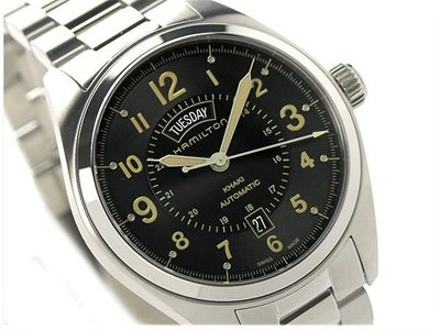 HAMILTON 漢米爾頓 手錶 機械錶 42mm 卡其陸戰雙曆 H70505933