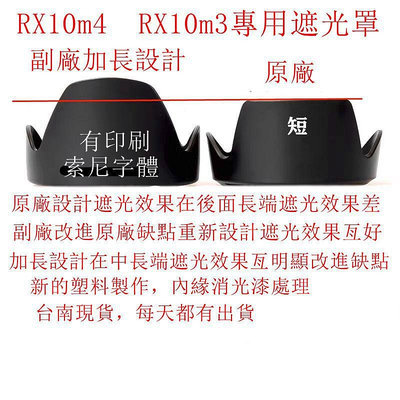 台南現貨 for SONY副廠 RX10M4  RX10M3 二代改良款加長遮光罩 可反扣