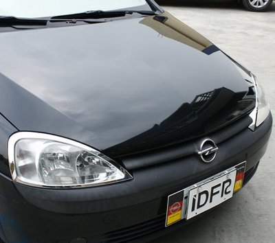IDFR ODE 汽車精品 OPEL CORSA 01-09 鍍鉻大燈框 電鍍大燈框 3M雙面膠 直接黏貼 安裝簡易