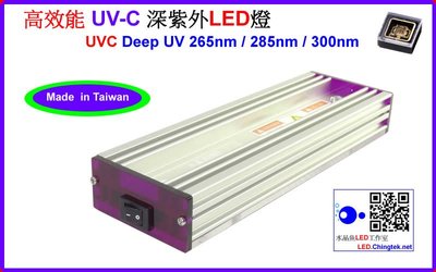 UV-C深紫外LED燈(Nikkiso日機裝 265/285/300nm)工業檢測/水質淨化/消毒殺菌/化學生物學分析