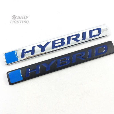 1 X 金屬HYBRID字母徽標汽車汽車側擋泥板後備箱蓋標誌貼紙徽章通用 HYBRID