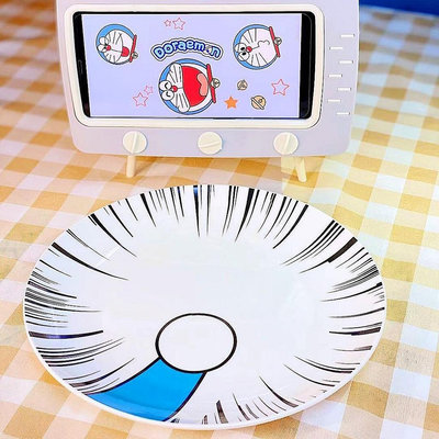時一屋❤️❤️卡通 哆啦A夢 伸出圓手盤子 可愛 創意 藍胖子 叮噹貓 機器貓 陶瓷盤