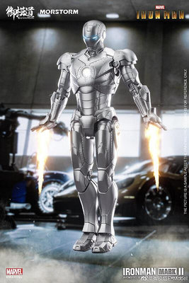 御模道 1/9 鋼鐵人 MK2 鋼銀噴鍍色 合金骨架 可發光 復仇者聯盟 MARVEL 漫威 美國英雄