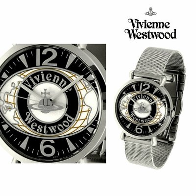 Vivienne Westwood ►土星 World ORB (金屬銀色×黑色) 手錶 中性錶｜100%全新正品｜日本限定!