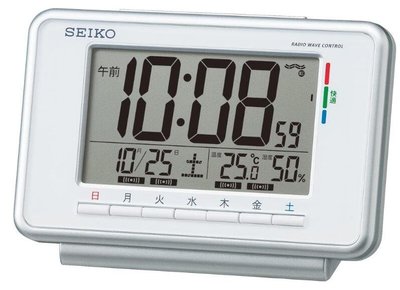 16830c 日本進口 限量品 真品 SEIKO 精工 好質感 有夜光 鬧鐘 桌上溫度計功能LED畫面電波時鐘送禮禮品