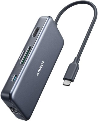 日本 Anker 高速 USB-C 7合1 HUB HDMI microSD RJ45 USB3.0 60W充電