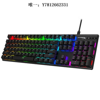 電腦零件金士頓（HyperX）阿洛伊起源104鍵紅軸游戲電競鍵盤RGB機械鍵盤筆電配件