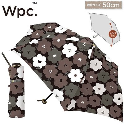 (現貨在台)日本正品Wpc 防曬 遮陽傘 抗UV 遮光99.9% 手開傘 晴雨傘 折傘 折疊傘 拉拉熊 黑色款
