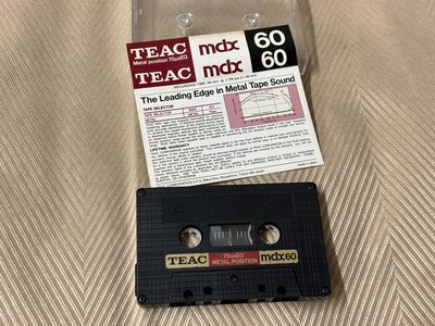 【李歐的音樂】TEAC金屬帶cro2 mdx 60分鐘  錄音帶