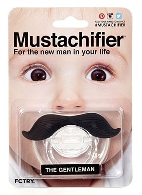 預購 來自美國設計品牌 FCTRY 時尚嬰兒用品 Hipsterkid 寶寶 新生兒 鬍子造型奶嘴 周歲禮 彌月禮