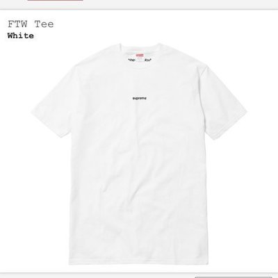 現貨Supreme 18SS FTW Fuck The World 熱門logo 繡字短Tee 白L 藍L