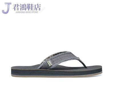NE Sanuk Fraid Not ST Flip Flops Men's 10 Charcoal Gray O-君鴻鞋店