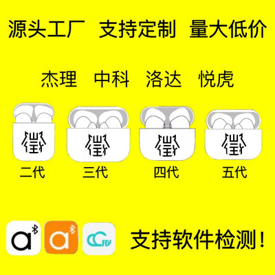 家菖商贸 華強北真耳機三代洛達1562AE二代四代悅虎適用于蘋果安卓 運動跑步耳機