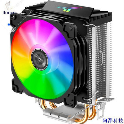 阿澤科技Dgx CR1200 CPU 空氣冷卻器 RGB 3Pin 2 熱管 CPU 散熱器 LGA 自動照明冷卻風扇