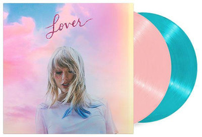 泰勒絲：Lover(2LP/粉紅與藍色彩膠)，全新未拆封。