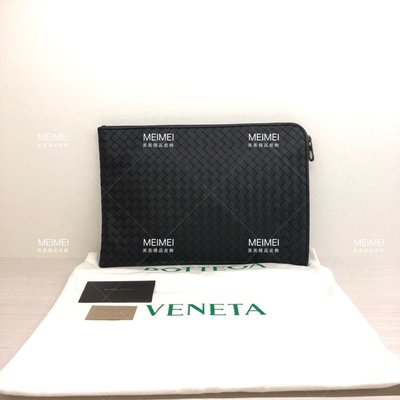 30年老店 預購 BOTTEGA VENETA BV 黑色 編織 手拿包 224052 牛皮 35 公分