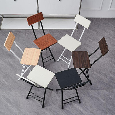 小型戶外簡易折疊椅子可疊放高腳折凳靠背凳子家用餐桌小餐椅方凳