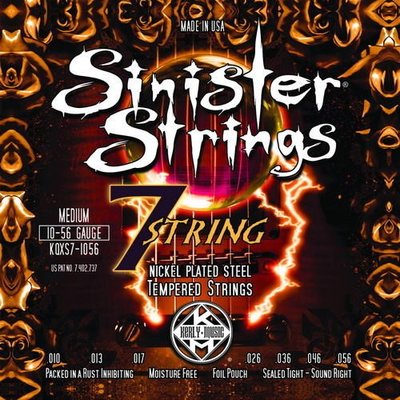 ☆ 唐尼樂器︵☆ Kerly Strings Sinister 系列冰火弦 KQXS7-1056 (10-56) 美製電吉他弦(7弦/七弦用)