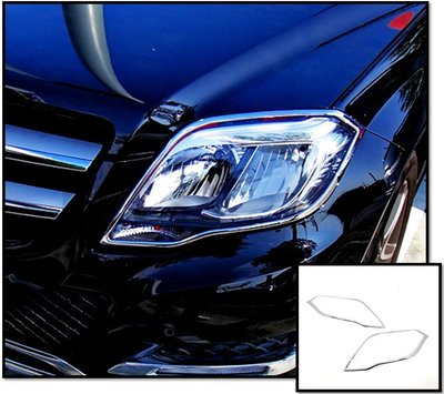圓夢工廠 Benz 賓士 GLK X204 GLK200 GLK220 2012~15 改裝 鍍鉻車燈框 前燈框 頭燈框