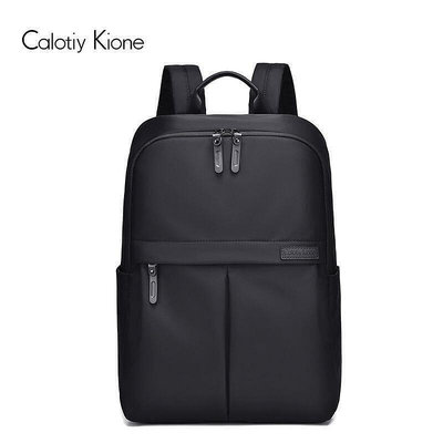 QCalotiy Kione男士雙肩包大容量電腦包潮背包學生包初中高中書包