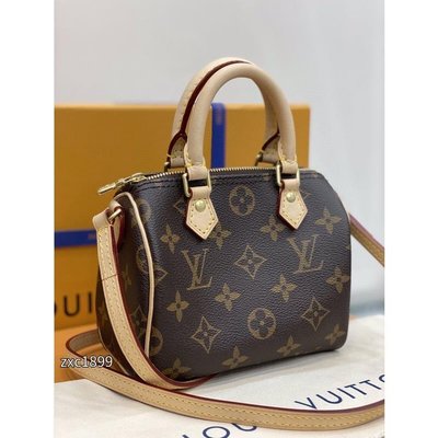 Authentic LOUIS VUITTON Monogram Amplant (LV X YK) Nano Speedy M81910  Boston