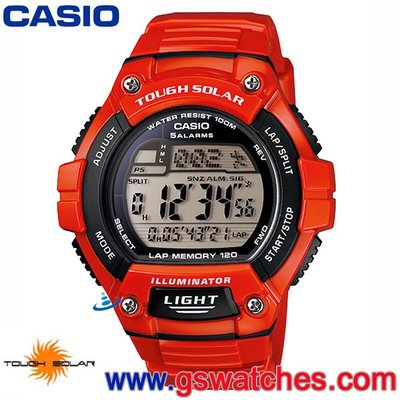 【金響鐘錶】全新CASIO W-S220C-4A,公司貨,太陽能,數字款,碼錶,世界時間,鬧鈴