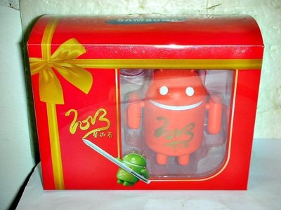 aaL皮.(企業寶寶玩偶娃娃)全新附盒2003年三星Android造型新年公仔有三組USB2.0孔附傳輸線!