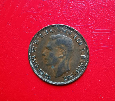 【二手】 澳大利亞喬六版1940年1便士袋鼠銅幣93 紀念幣 硬幣 錢幣【經典錢幣】
