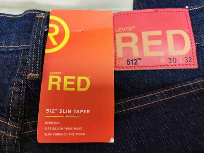 LEVI'S LEVIS RED 512 上寬下窄 原色 牛仔褲 A2693-0000 日版 海外代購