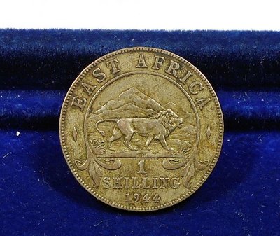 AA074 英屬東非1944年 獅子 1 shilling 銀幣