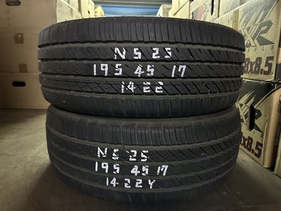 近全新 中古輪胎 二手胎 南港輪胎 NS25 195/45-17 有2條 實測約 7.4MM 22年14週 SWIFT