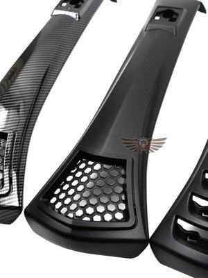 摩托車配件 適用維斯帕 VESPA GTS GTV300改裝領帶黑化裝飾板彩色領帶喇叭蓋