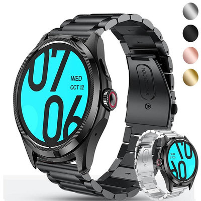 24 毫米手錶手鍊錶帶適用於 TicWatch Pro 5 手錶不銹鋼錶帶適用於-3C玩家
