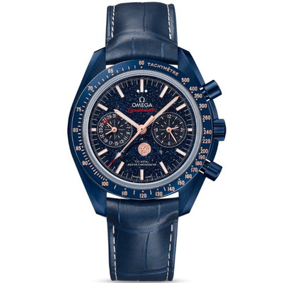 OMEGA 304.93.44.52.03.002 歐米茄 手錶 機械錶 44mm 登月錶 超霸月相 月之藍面 砂金面盤
