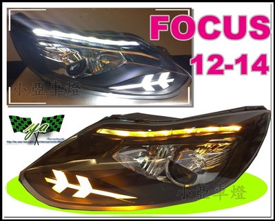 小亞車燈改裝╠全新 MK3 NEW FOCUS 2013 2014 13 14 年 R8 DRL 雙色 導光 大燈