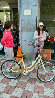 【現貨】高雄盛恩 組裝到好 SHIMANO 24吋 6段變速 淑女車 學生 老人 買菜 單車 櫻花 牛奶車 休閒 腳踏車