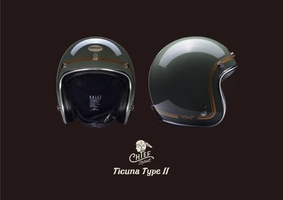 板橋 德芯騎士部品屋 Chief Helmet 復古帽/灰綠色 3/4安全帽 通過台灣CNS美國DOT合格認證