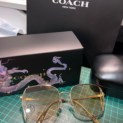Coach COACH 太陽眼鏡 墨鏡 龍年經典款 金色 附盒及紙袋 全新
