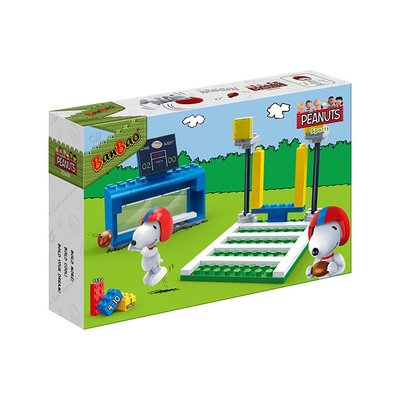 【HAHA小站】BanBao 邦寶積木 SNOOPY 史努比系列 美式足球場(樂高Lego通用) 積木 NO.7530
