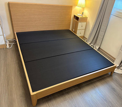 盡其用二手家具生活館  宜得利5*6.2標準雙人實木床架/5尺雙人床架/雙人床底  自取價4800
