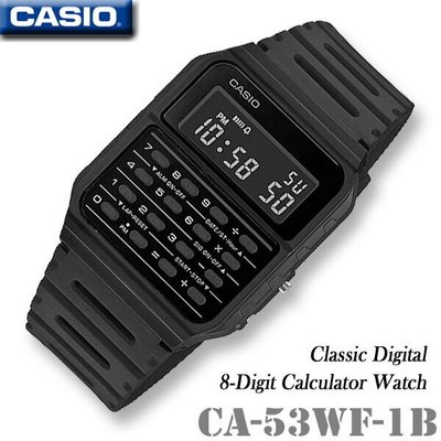 【台灣CASIO原廠公司貨】長賣熱銷的復古計算機電子錶 CA-53WF-1B【天美鐘錶店家直營】【下殺↘超低價有保固】