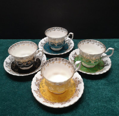 英國royal Albert 君威regal系列骨瓷咖啡杯碟