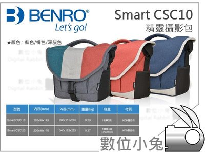 數位小兔【百諾 BENRO Smart CSC10 攝影 單肩包】相機包 1微單1鏡1閃 斜背 側背包 單肩 攝影包